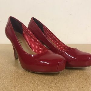 Madden Girl Patent Leather Pump Heels Red Size 7.5